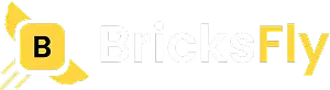 Bricks fly logo white