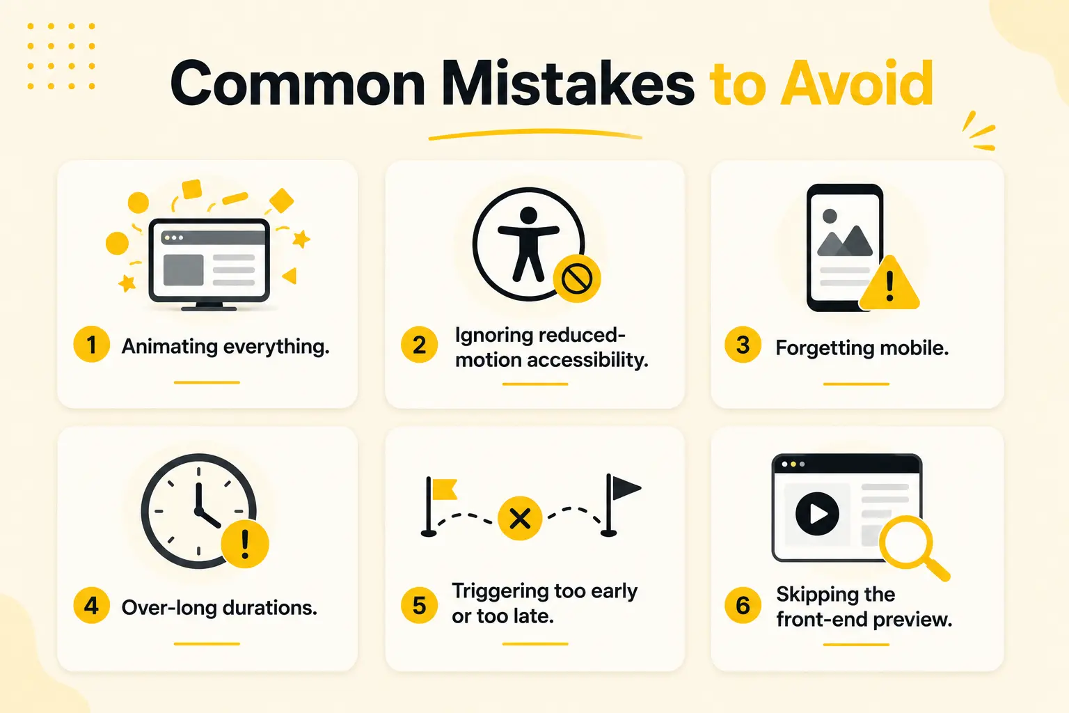 Common mistakes to avoid 1