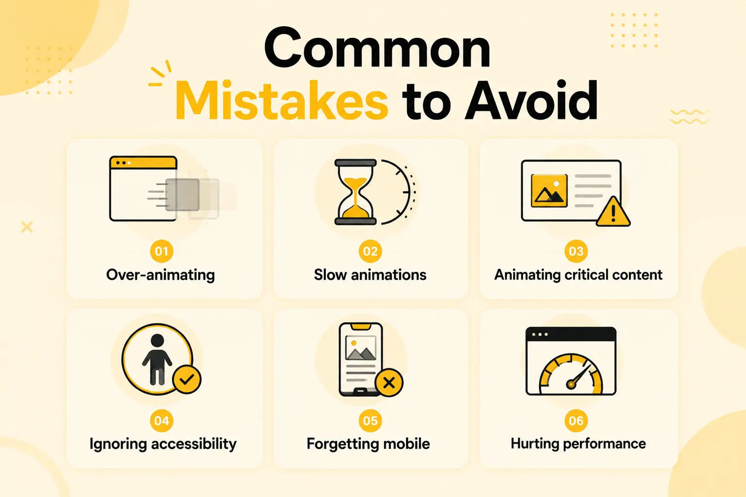 Common mistakes to avoid