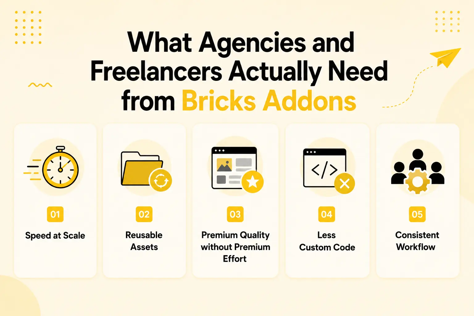 What agencies and freelancers actually need from bricks addons