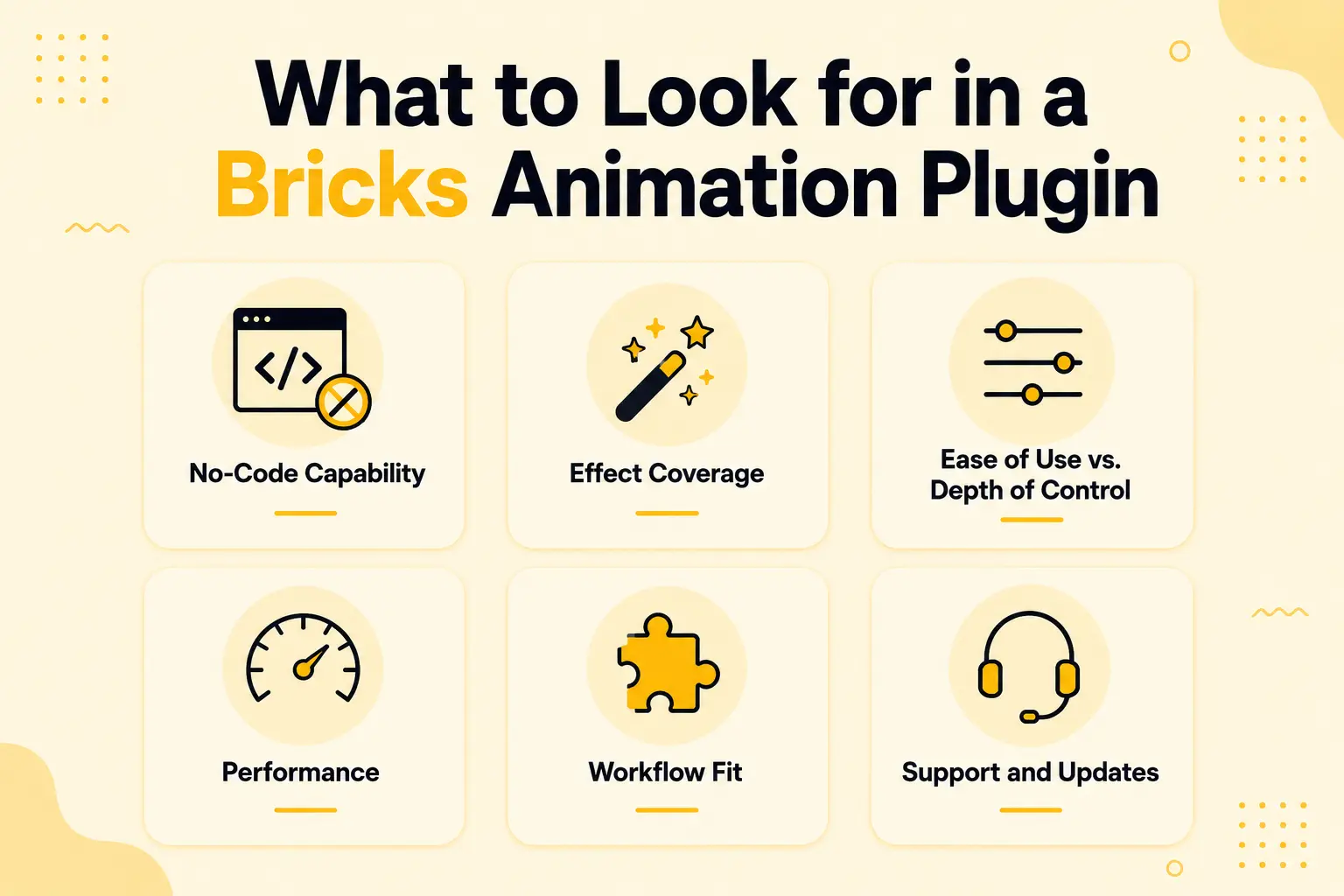 What to look for in a bricks animation