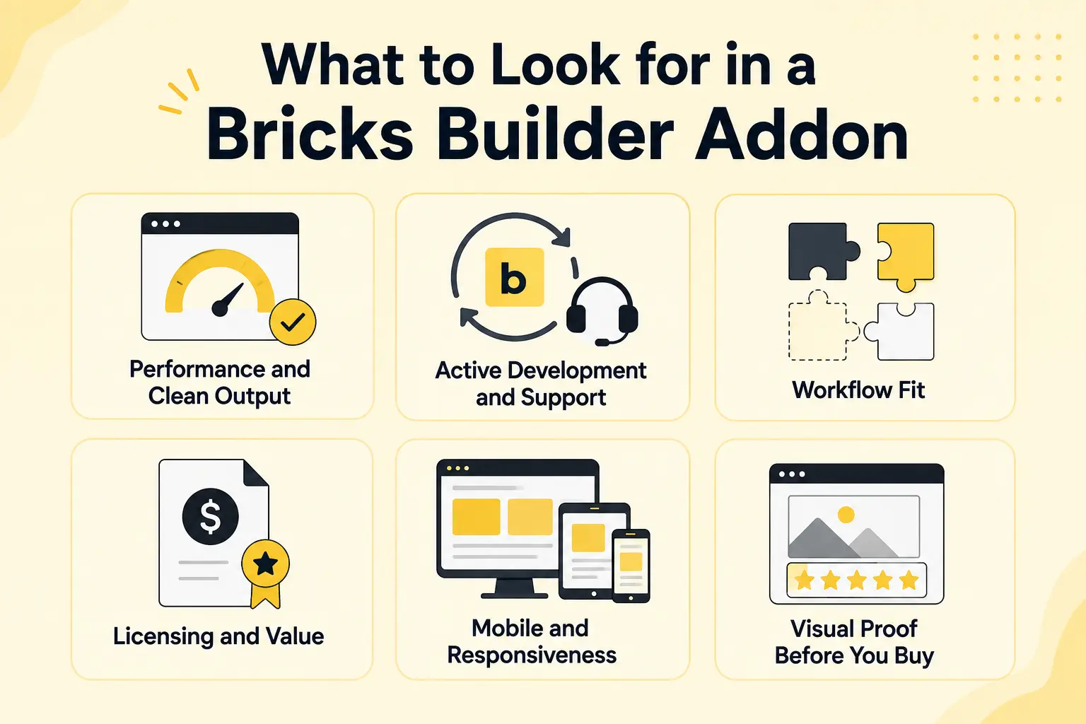 What to look for in a bricks builder addon