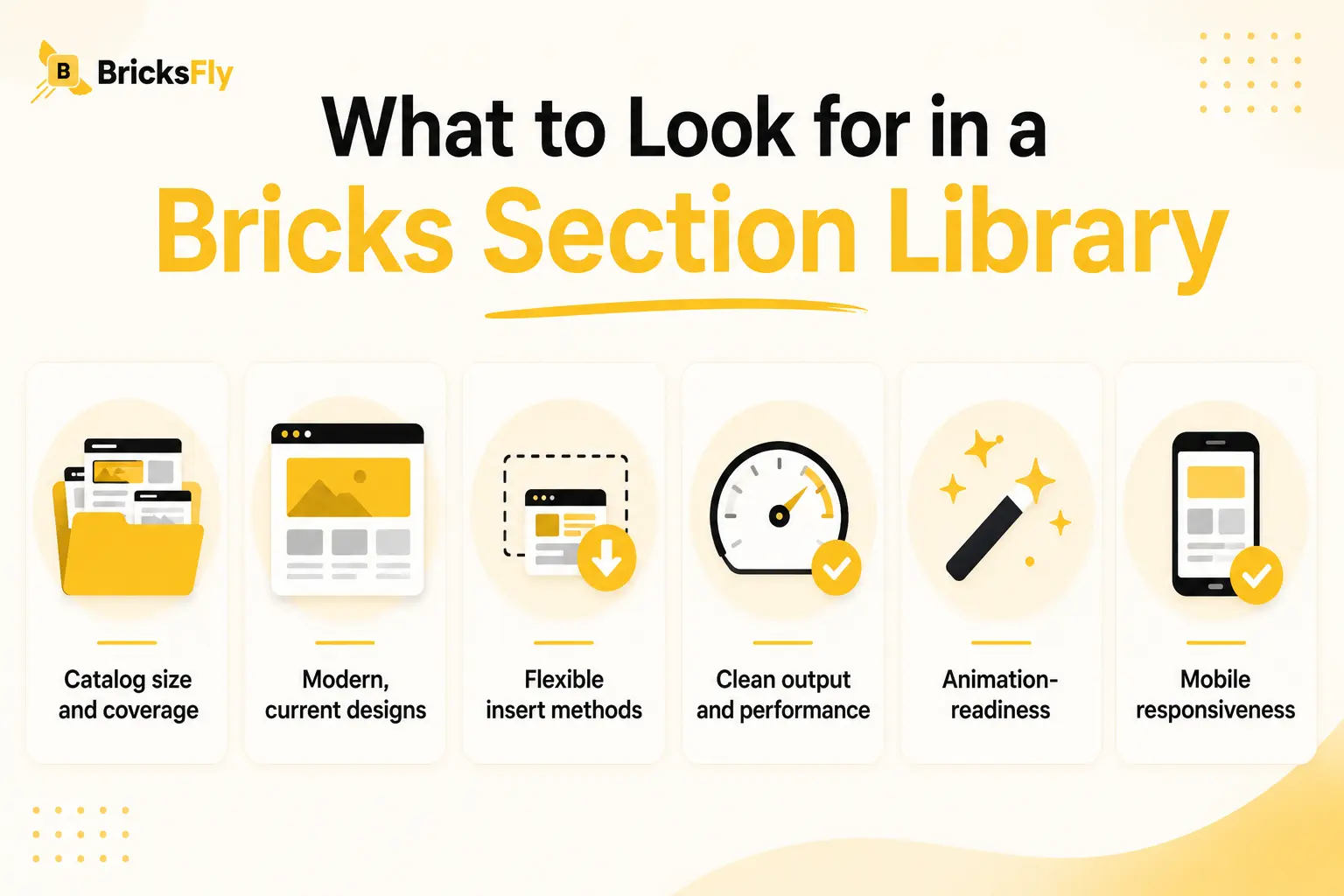 What to look for in a bricks section library
