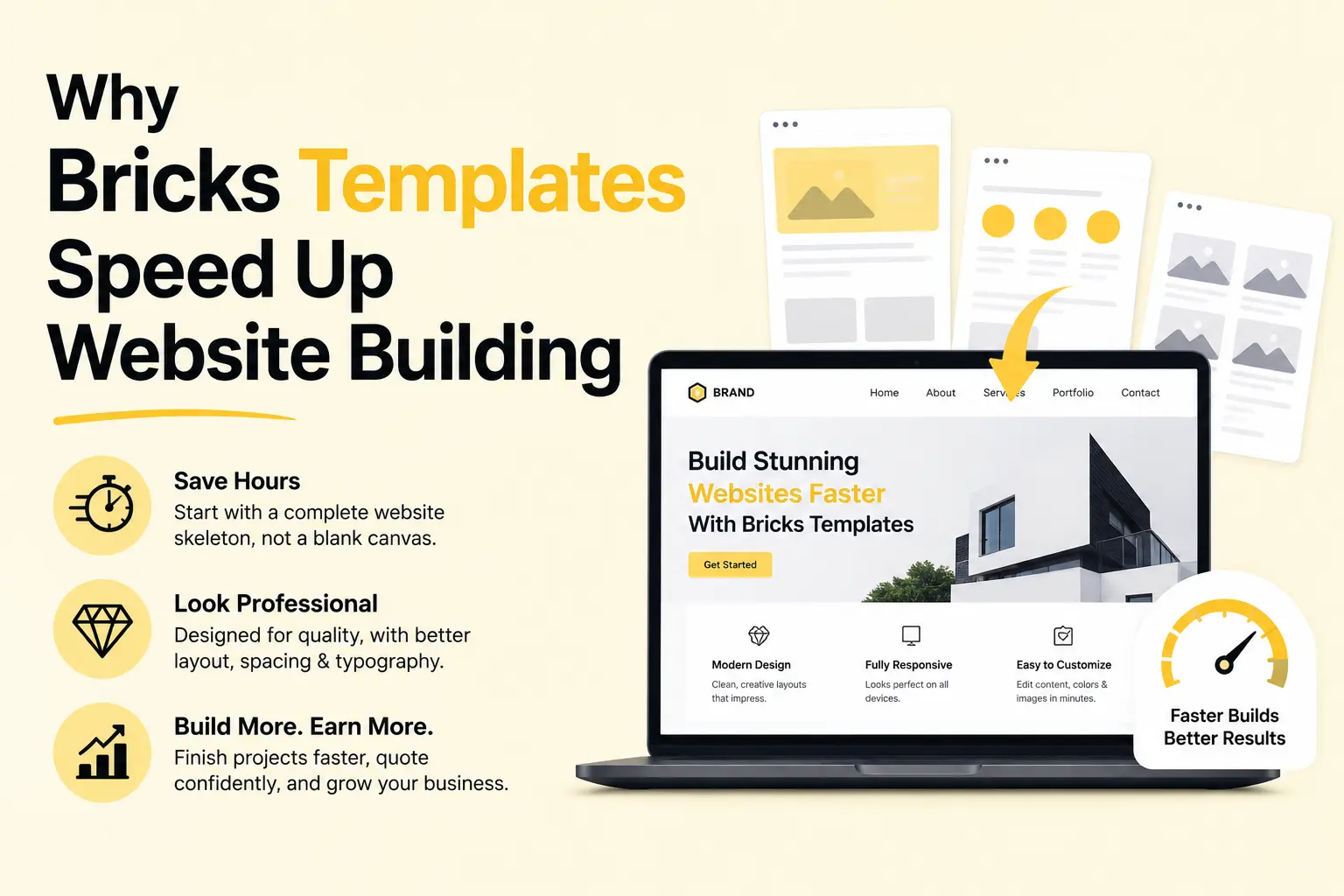 Why bricks templates speed up website building