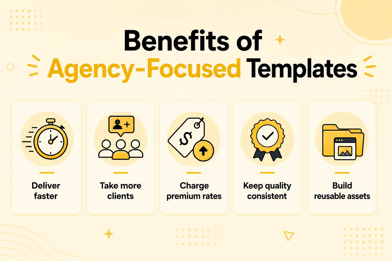 Benefits of agency focused templates