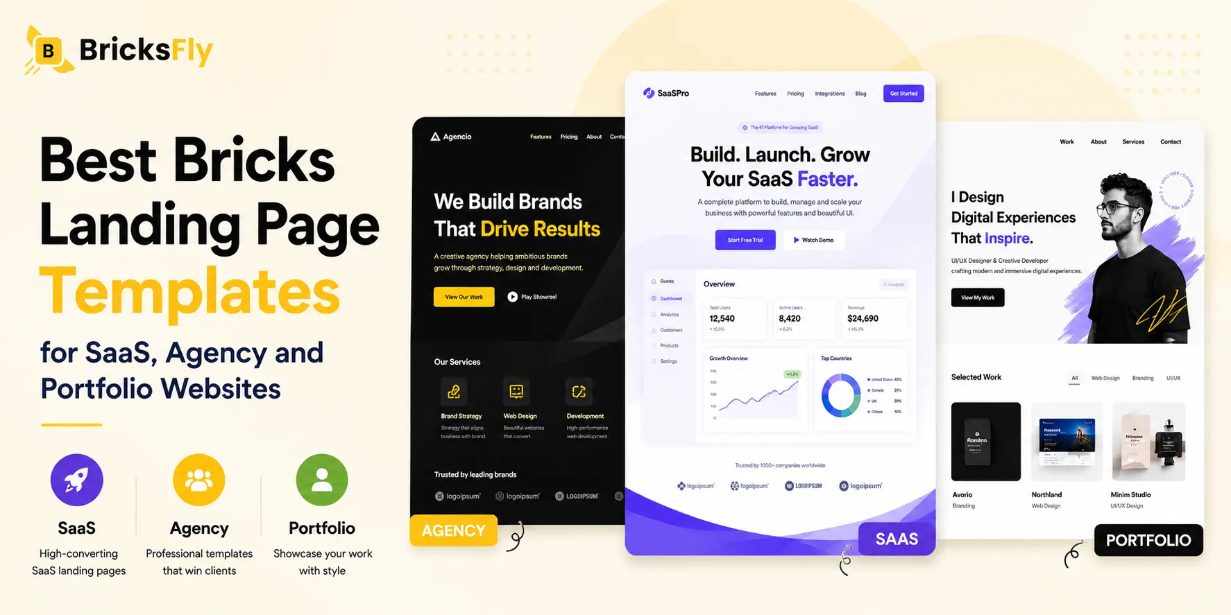 Best Bricks Landing Page Templates for SaaS, Agency and Portfolio Websites