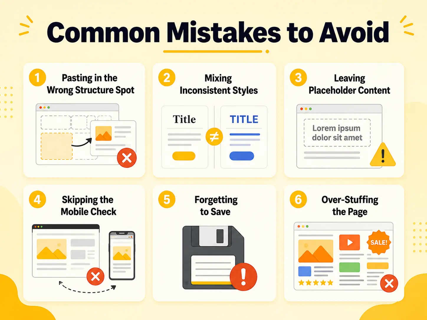 Common mistakes to avoid 1