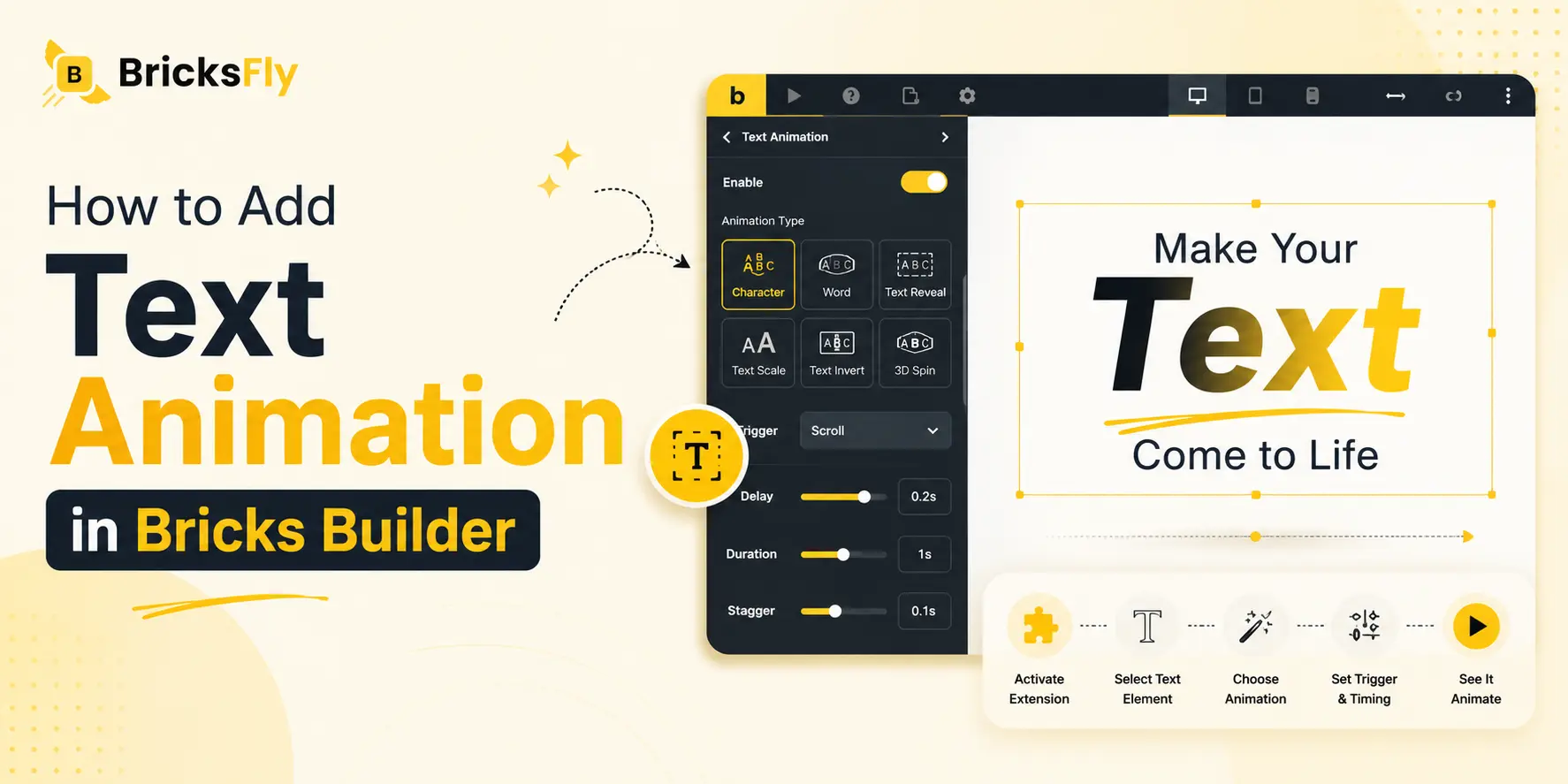 How to Add Text Animation in Bricks Builder