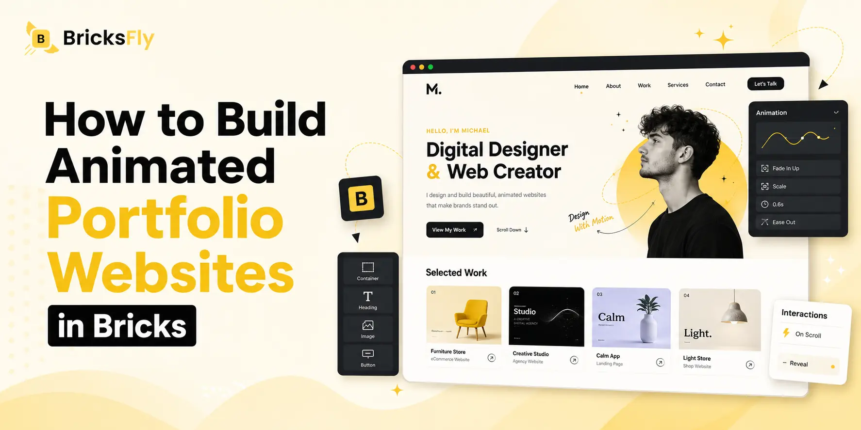 How to build animated portfolio websites in bricks