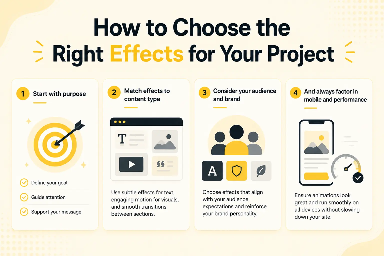 How to choose the right effects for your project