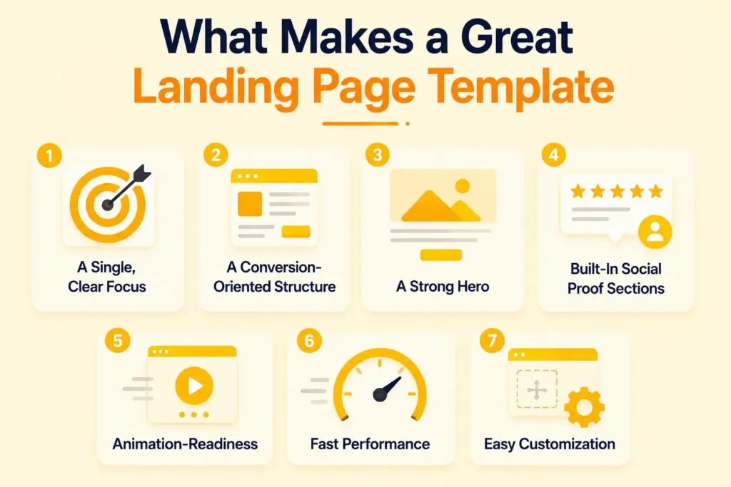 What makes a great landing page template