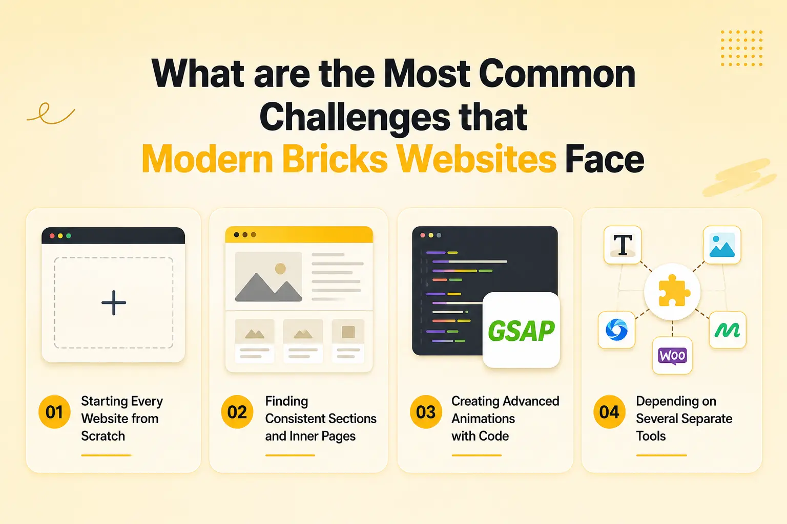 What are the most common challenges that modern bricks websites face