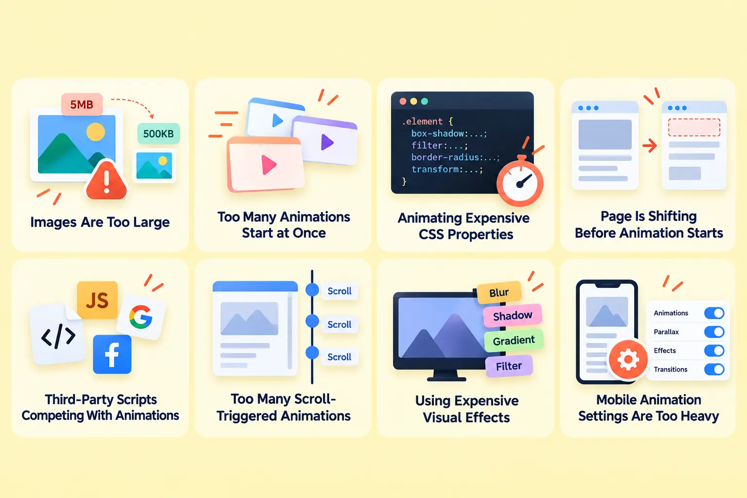 8 common causes of slow bricks animations
