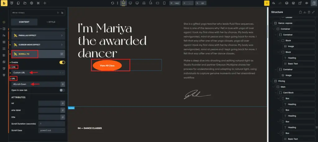 Scroll to id class copy paste 
