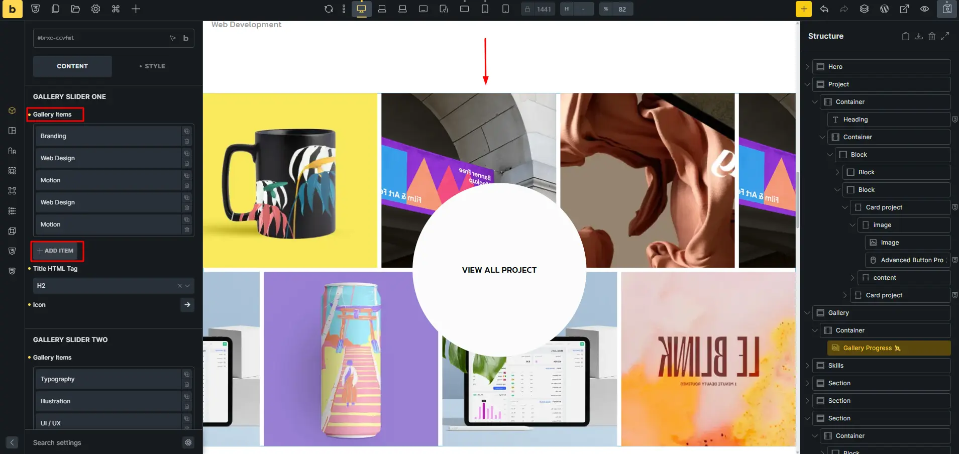 Add gallary item 