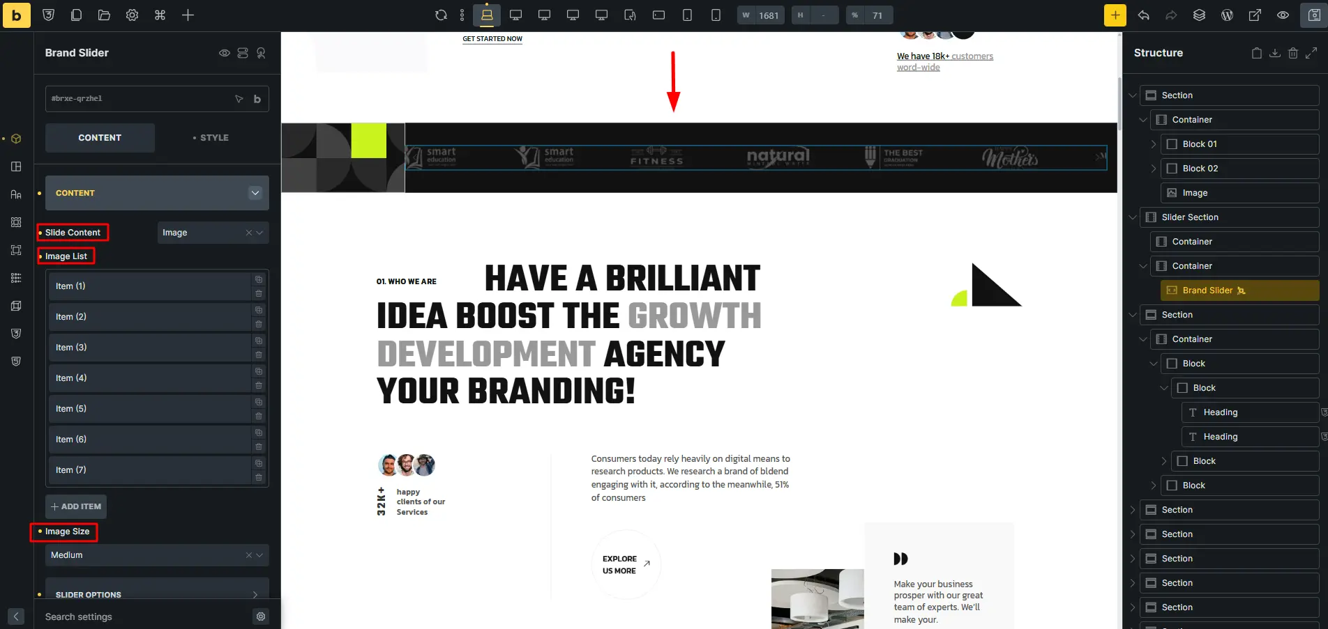 Content image controls 