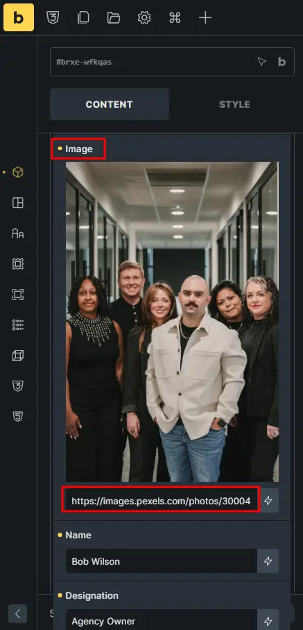 Insert image link