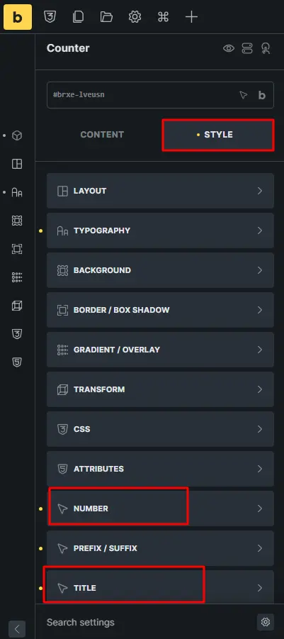 Style tab customize 10