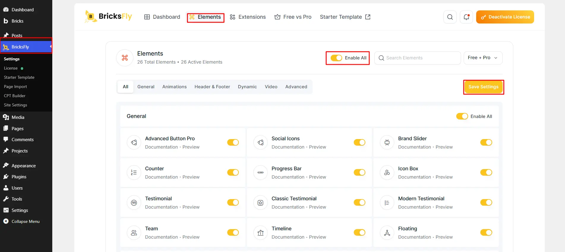 Available Elements Controls 
