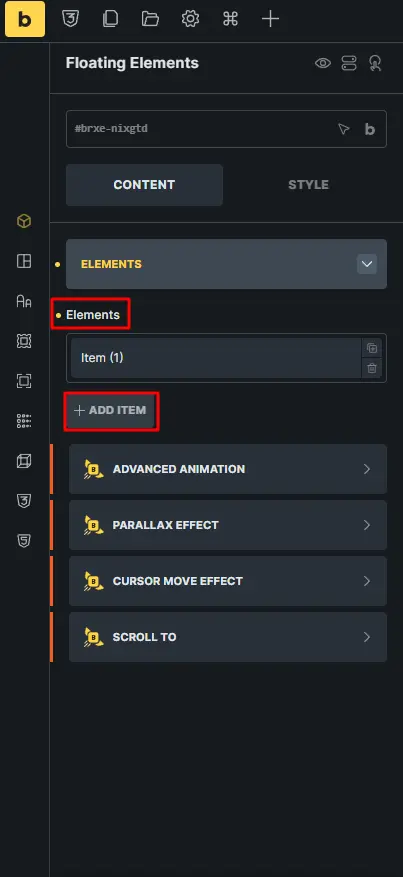 Add floating items
