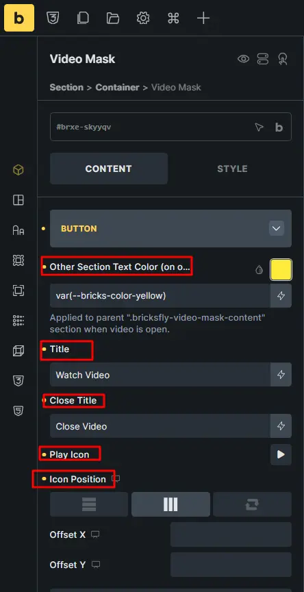 Button configuration