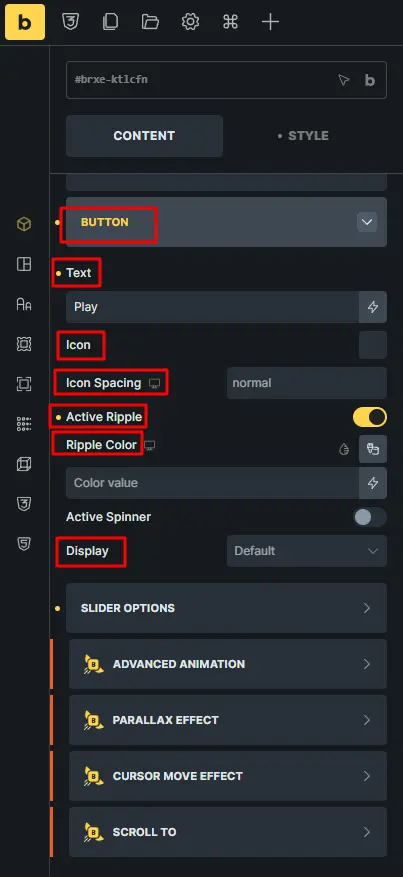 Button configuration