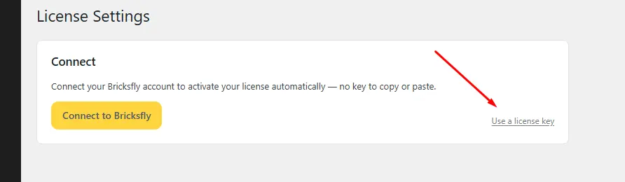 Use license key