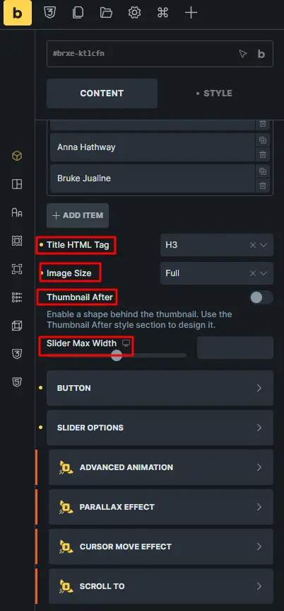 Video slides functions customize