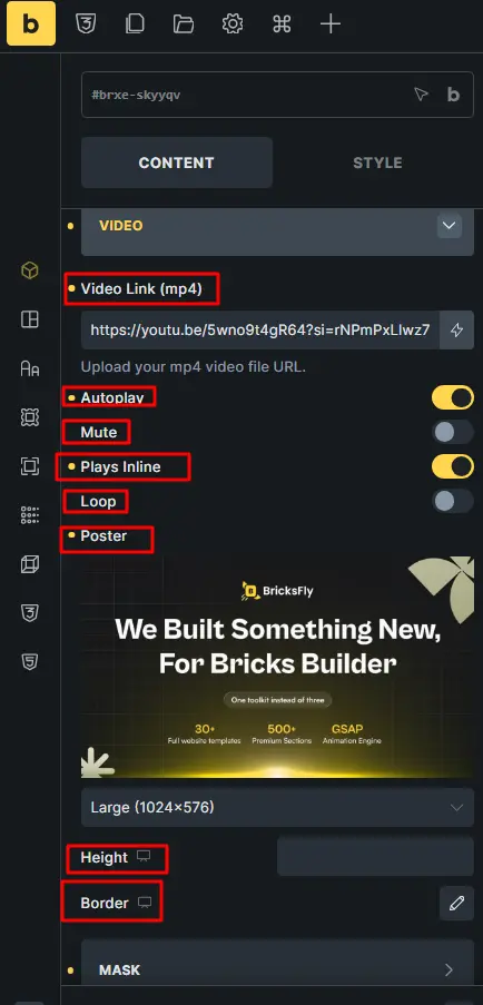 Video configuraiton 